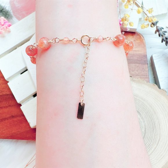 New Sunstone Gold Bracelet | 14k Gold Filled - Picture 5 of 7